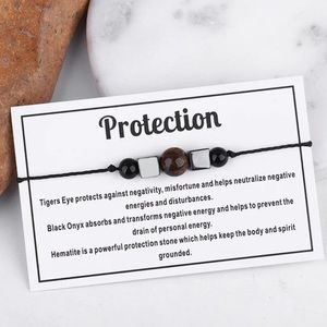 $2 MAKE A WISH CARD BRACELET. NATURAL STONE. NEW. $2 WITH ANY $10 ORDER OR MORE